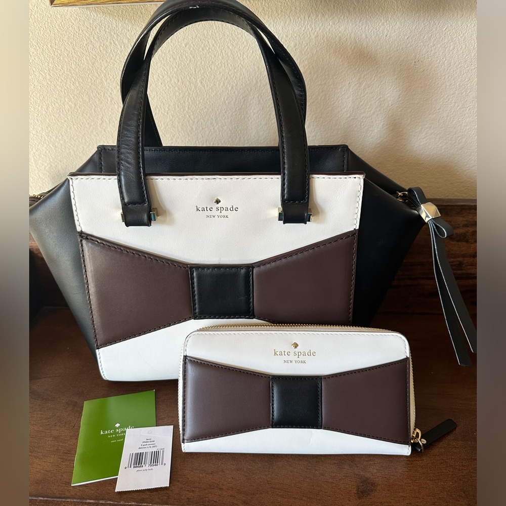 Kate Spade $676 MSRP SET - 2 Park Avenue Lacey Bow Bag & Wallet